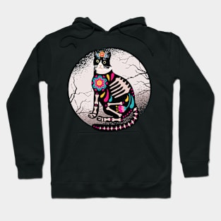 Dia De Los Muertos Skeletons Cat Mexican Day Of The Dead Hoodie